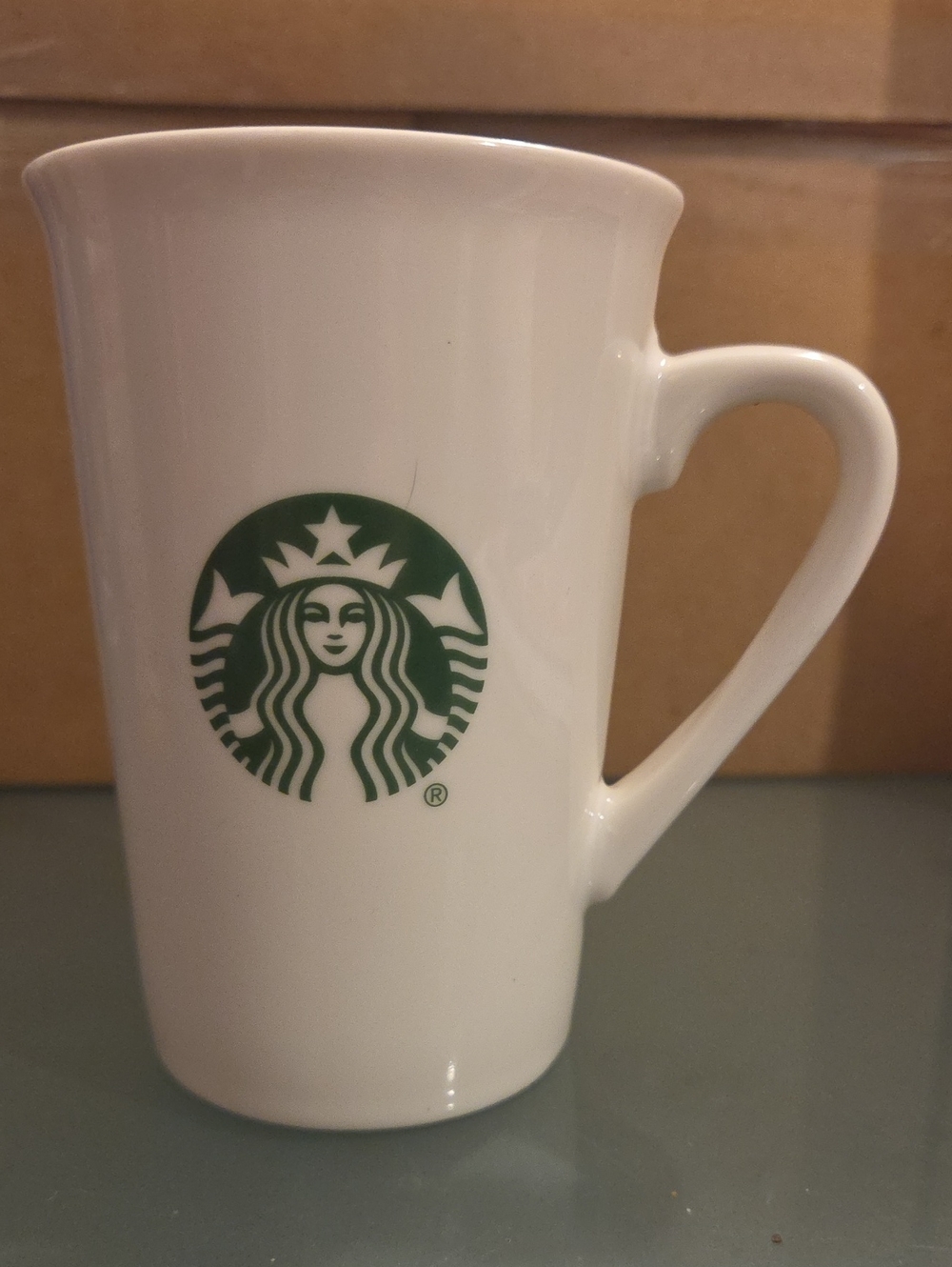 2019 Starbucks White Tall Ceramic Coffee Mug Classic Green Mermaid Logo Cup 10oz